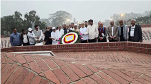 বিএনপি'র ভারপ্রাপ্ত চেয়ারম্যান জনাব তারেক রহমানের পক্ষে জাতীয় স্মৃতিসৌধে শ্রদ্ধা নিবেদন